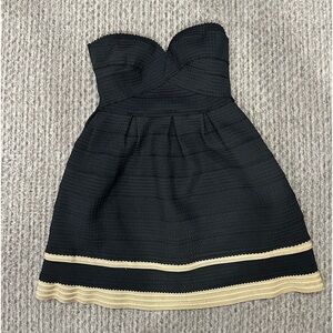 Women’s Karlie black and gold strapless mini dress
